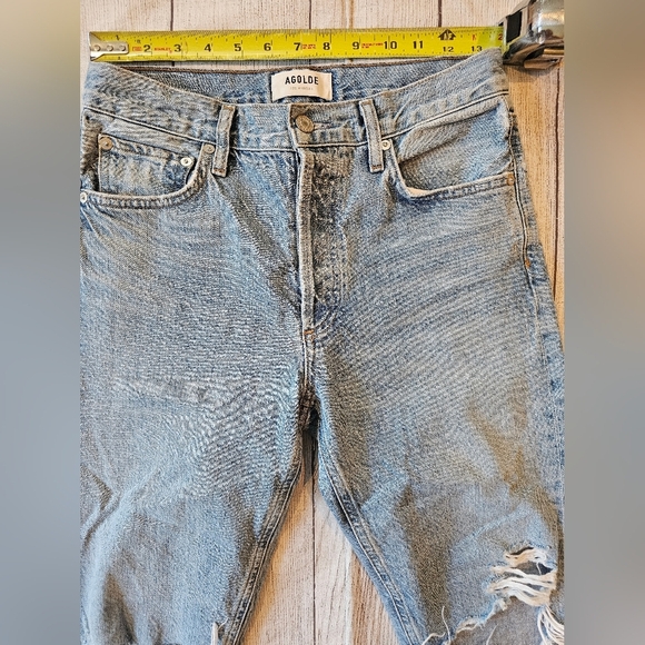 Agolde •Size 25• Jamie 100% Cotton Jeans Distressed •26.5 Inseam• - Picture 5 of 9